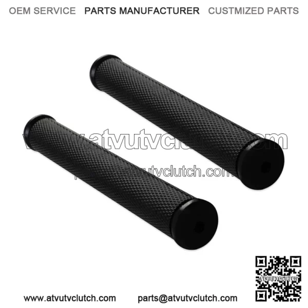 Black 8" Rubber Snowmobile Grips For Cat Skidoo Yamaha 7/8'' handlebars