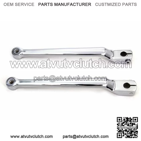 Chrome 9-3/4" Heel Toe Extended Splined Shifter Lever Set Harley Touring 86-2019 (For: Harley-Davidson)