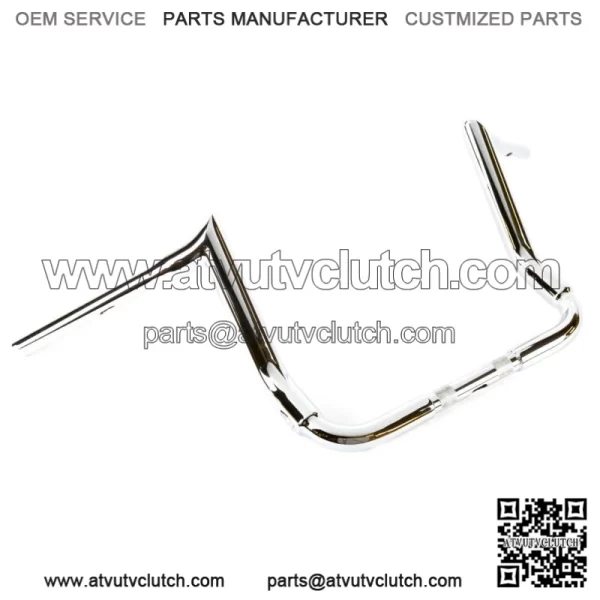 Factory 47 12" Chrome Assault Handlebars 1.5" Harley Bagger Street Electra Glide (For: Harley-Davidson)