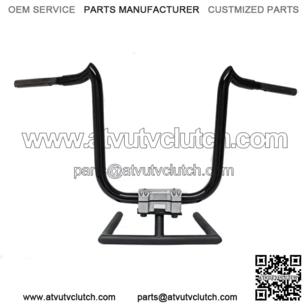 KST Kustoms Gloss Black 12" Double Trouble Handlebars Bars Harley FLTR Softail (For: Harley-Davidson)