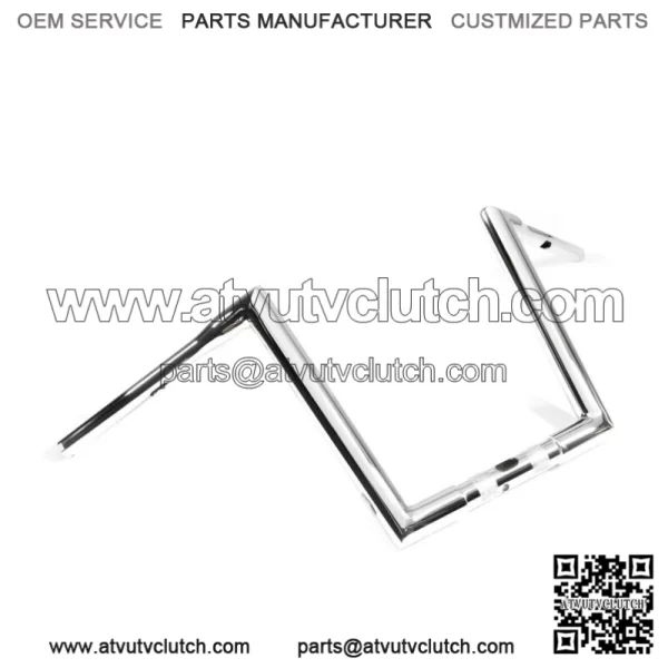 Factory 47 STR Miter Ape Hanger Handlebars 12" TBW Chrome Harley FLTR 15-22 (For: Harley-Davidson)