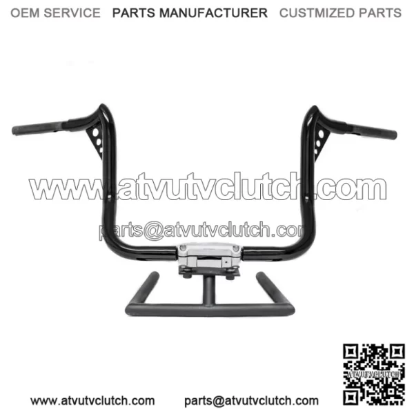 KST Kustoms Satin Black 12" Punisher Handlebars Bars Harley Touring Batwing FLH (For: Harley-Davidson)
