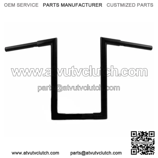Black 16 1-1/4" Z Bars Handlebars Ape Hangers Harley Bobber Chopper Custom Dyna (For: Harley-Davidson)