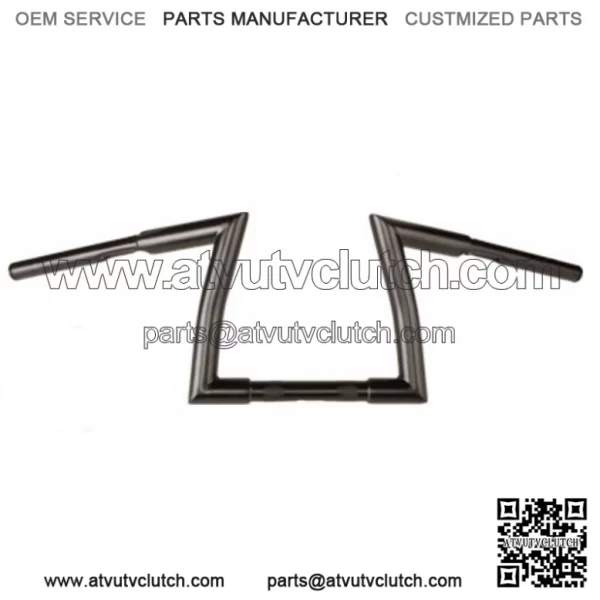 Black 9" 1.25" Fat Z Bars Handlebar Harley Bobber Sportster Softail Chopper Dyna (For: Harley-Davidson)