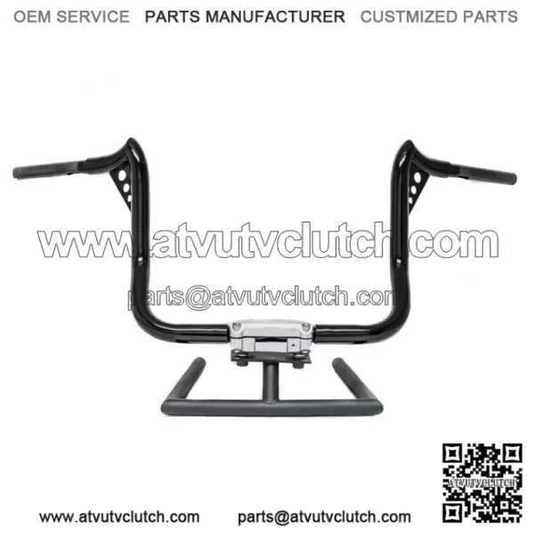 KST Kustoms Gloss Black 10" Punisher Handlebars Bars Harley Touring Batwing FLH (For: Harley-Davidson)