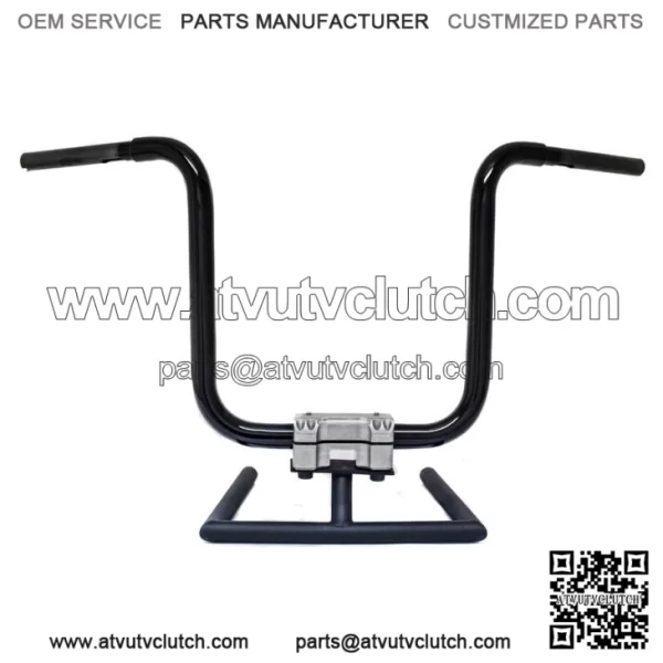 KST Kustoms Gloss Black 12" Straight Jacket Handlebars Bars Harley FLTR 1.25" (For: Harley-Davidson)