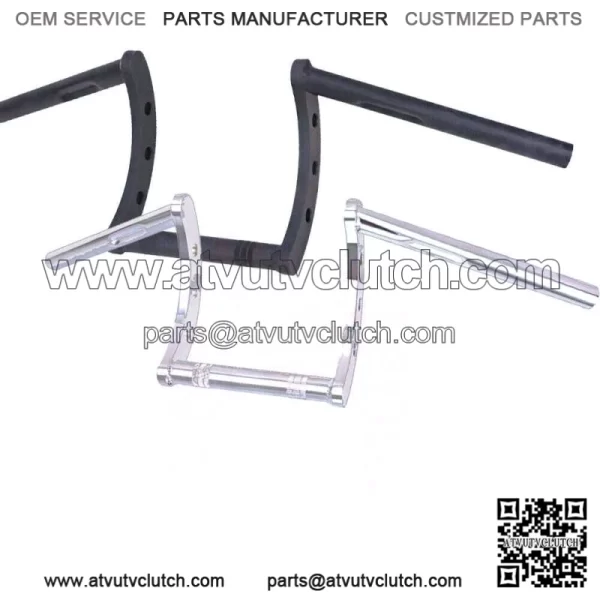 Chrome Black 1 " Drag Handlebars Z- Bar For Harley Touring Dyna Softail Custom (For: Harley-Davidson)