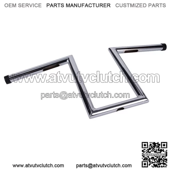 10-1/2" Rise 1" Hanger Z-Bars Handlebar For Harley Dyna Softail Sportster XL (For: Harley-Davidson)