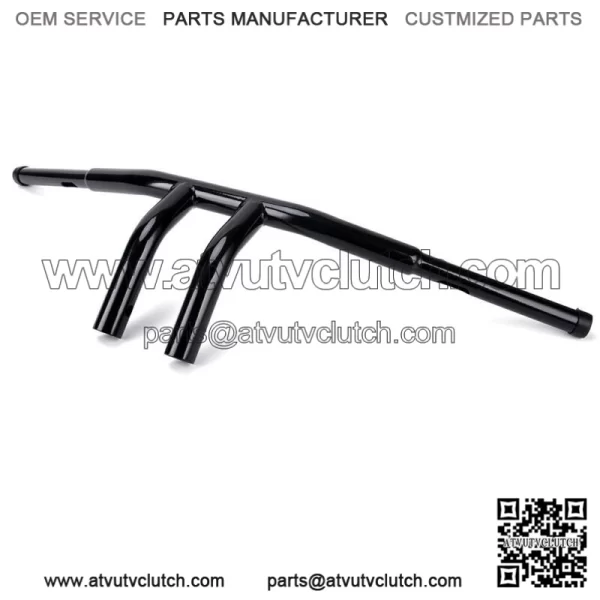 1-1/4" Black 8" Rise Pullback T-Bars Handlebars Drag Bar For Harley Universal (For: Harley-Davidson)