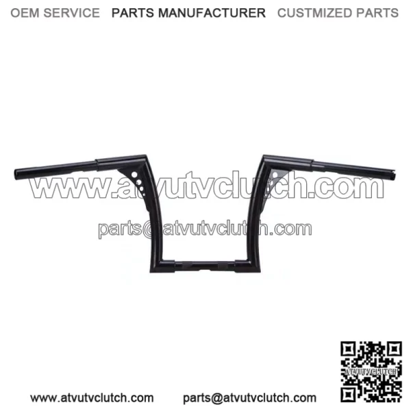 Black 12" Rise Fat Hanger Bars Handlebar For Harley FLST FXST Sportster XL (For: Harley-Davidson)
