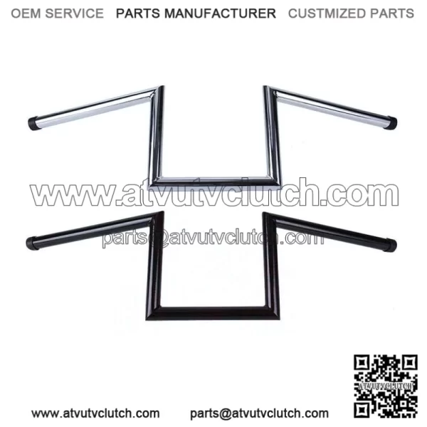 1" Z-Bars 8" Rise Drag Handlebars For Harley Sportster XL 883 1200 Dyna Softail (For: Harley-Davidson)