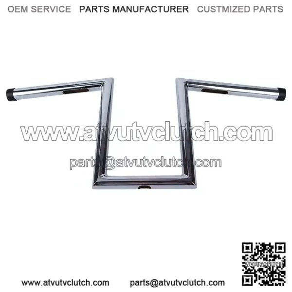 10-1/2" Rise 1" Hangers Z-Bar Handlebars For Harley Bobber Chopper Universal (For: Harley-Davidson)