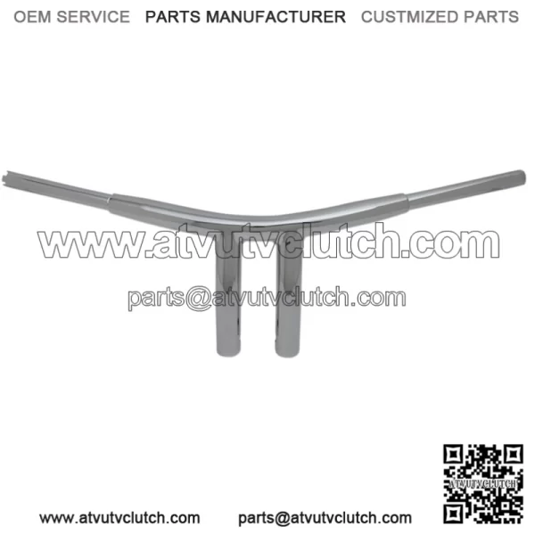 Drag Specialties 8" Chrome Radius T-Bar Handlebars for Harley Davidson