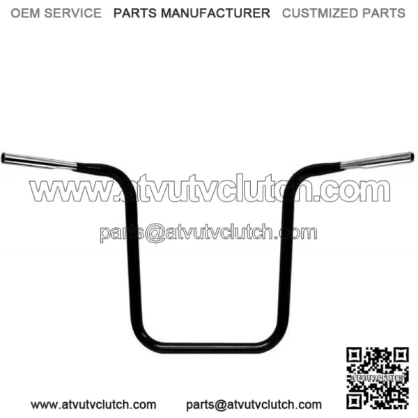 Black 10" Prime Ape Hanger Handlebars 1999-2020 Harley Touring FLHX