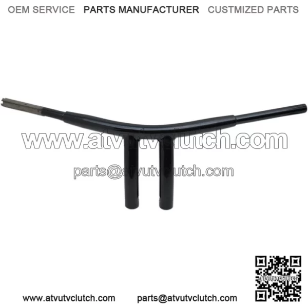 Drag Specialties 8" Gloss Black Radius T-Bar Handlebars for Harley Davidson