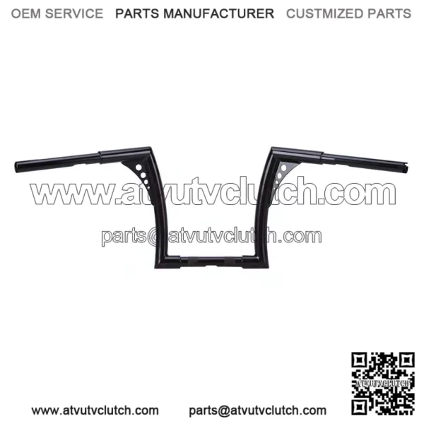 12"Rise vivid Black Hangers Handlebar For Harley Dyna Sportster XL 883 1200