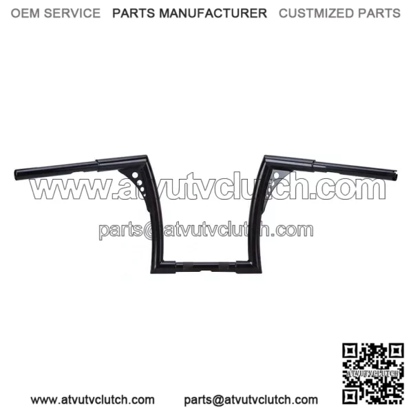 12" Rise Vivid Black Hangers Handlebars For Harley Softail Dyna Sportster XL