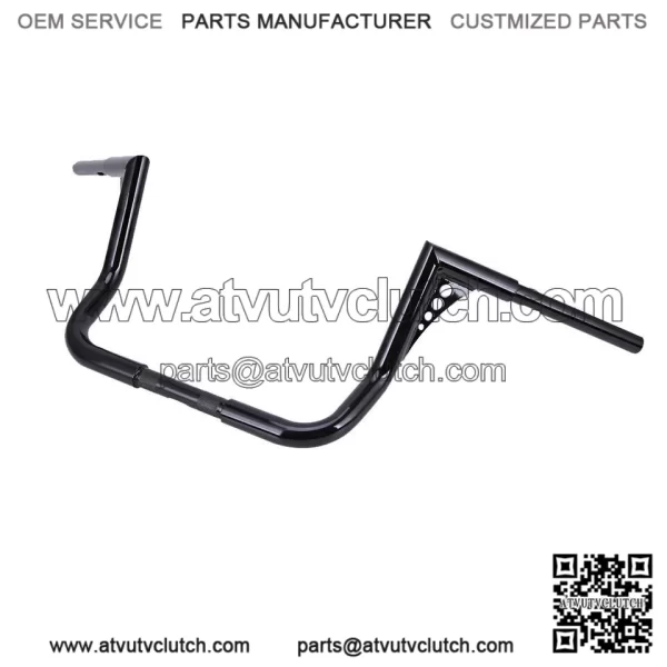 12" Rise Glossy Black Handlebars For Harley Touring Electra Glide 1982-2021