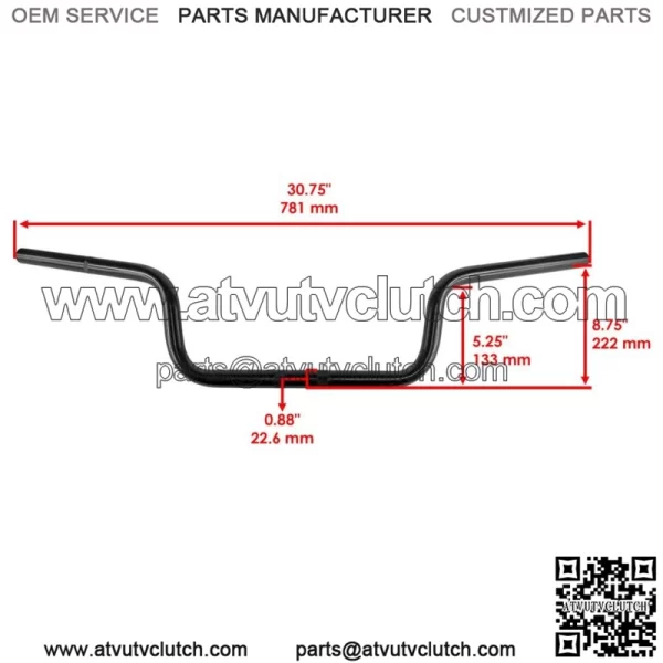 Handle Bar 7/8" for Polaris Sportsman 800 2006 2007 2008 2009 2010 2011-2014 For: Polaris Sportsman 800 - Image 2