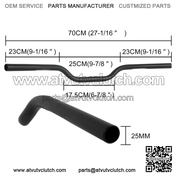 7/8" 22mm Handle Bar Drag Handlebar Black For KAWASAKI VULCAN S Bobber Chopper - Image 2