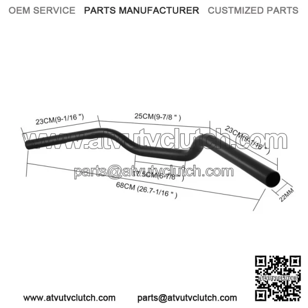 7/8" 22mm Rise Drag Handlebar Tracker Black For Yamaha FZ-07 FZ-09 FZ1 FZ8 FZ6R - Image 3