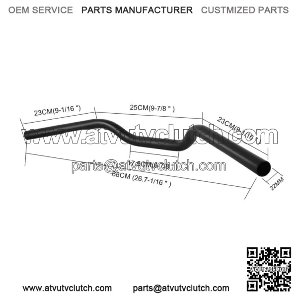 7/8" 22mm Rise Drag Handlebar Tracker Black For Yamaha MT-07 MT-09 MT-03 MT-10 - Image 3