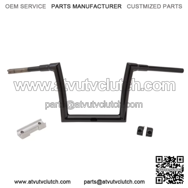 1-1/2" Touring Strip Handlebar 10" Rise Gloss Black 0601-5198