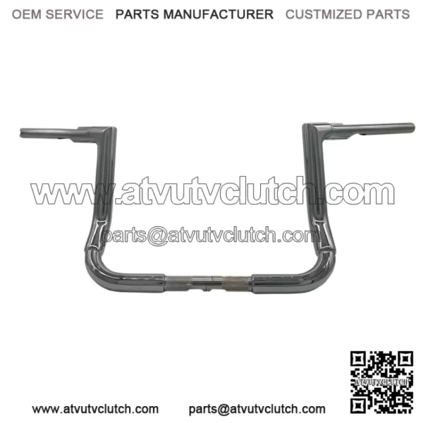 Inc. 1-1/2" EZ Install Flat Top Handlebar 12" Chrome 605012