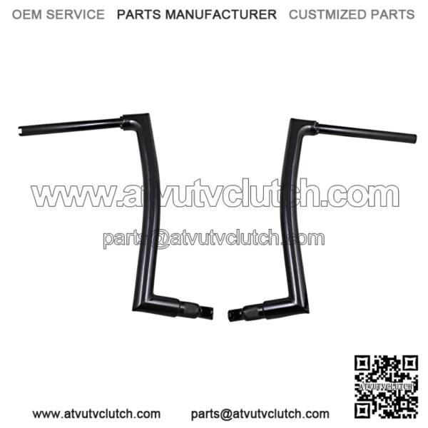 Inc. 1-1/2" EZ Install Flat Top Handlebar 16" Black 608016-B