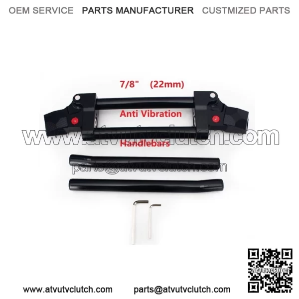 ATV 7/8" 22mm CNC Anti Vibration Handlebar for Yamaha Raptor 350 660 700 Banshee (For: Yamaha)