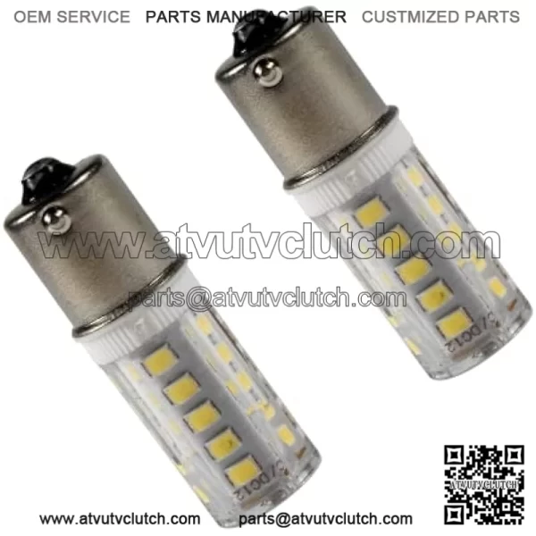 2-Pack BA15S Headlight LED Bulb 3W 12-24V compatible with John Deere AD2062R & Scotts Tractor Headlamp, for X324 LA145 L120 L130 S240 355D GT245 1026R 1023E 4300 4500 4600 4700 Tractors