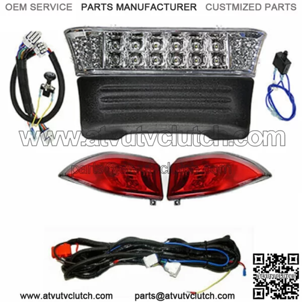 Full LED Light Front Rear Kit for Club Car Precedent 2004-Up Electric Golf Cart