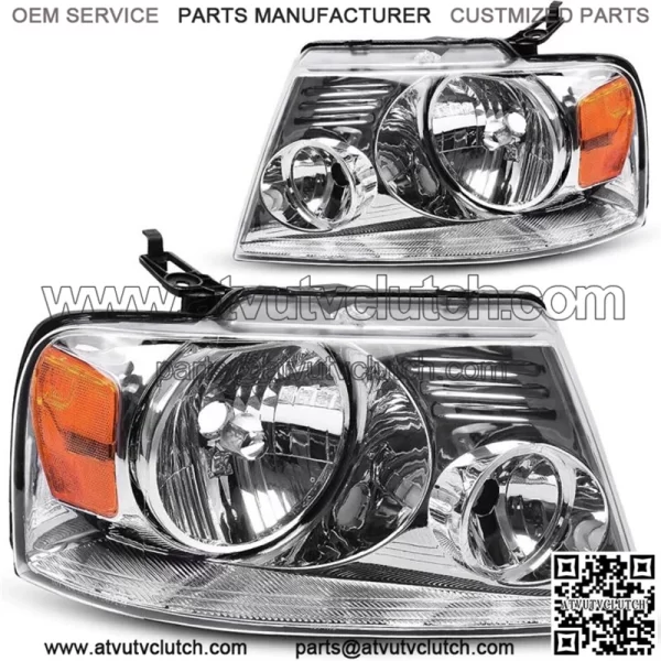 For 04-08 Ford F150 / 06-08 Lincoln Mark LT [Chrome/Clear] Amber Corner (For: Ford F-150)