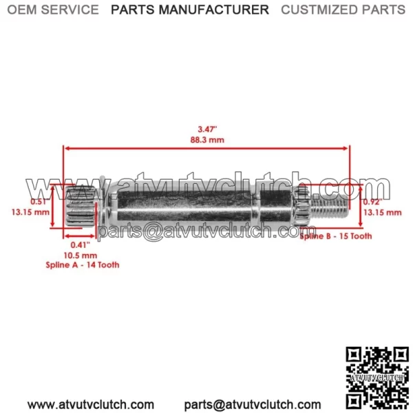 Transmission Drive Gear Shaft For Polaris Sportsman Touring 570 Premium 2021 For: Polaris Sportsman 570 - Image 2
