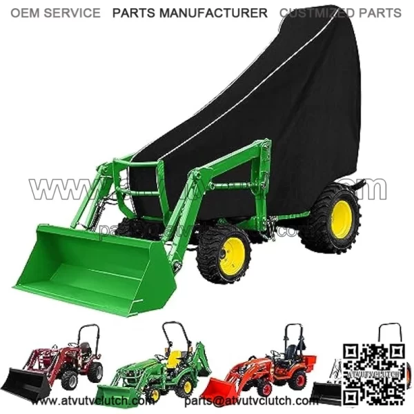 Tractors Cover 600D Compact Utility Tractor Cowling Cover Compatible With Kubota, Mahindra, Bobcat, John Deere 2320 2520 2720 3120 3320 3520 3720 3203 4105 All-Season Protection Waterproof