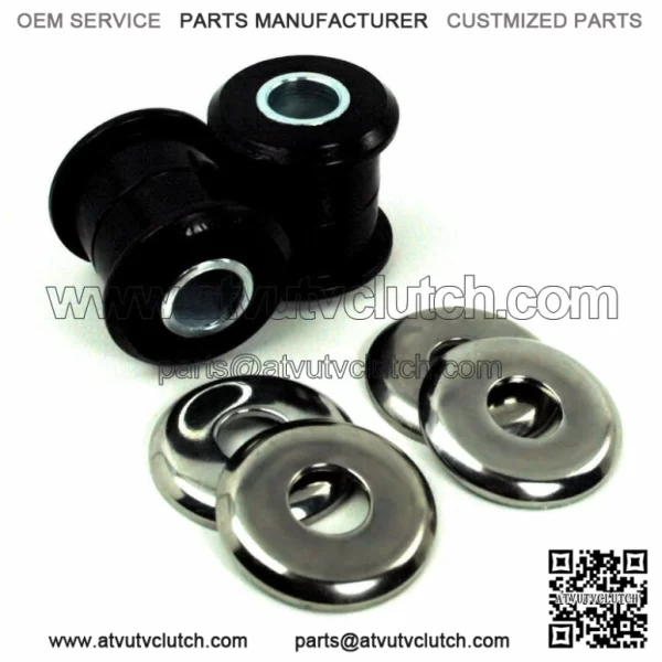 New Chrome Arlen Ness Polyurethane Handlebar Riser Bushings Damper Kit Harley (For: Harley-Davidson)