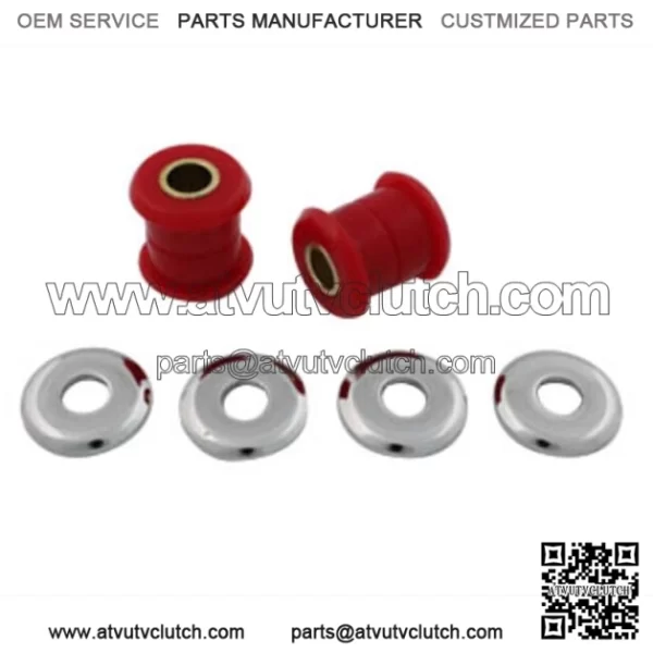 Handlebar Damper Kit Red Polyurethane Bushings Riser Harley Sofail Dyna Xl Chop (For: Harley-Davidson)