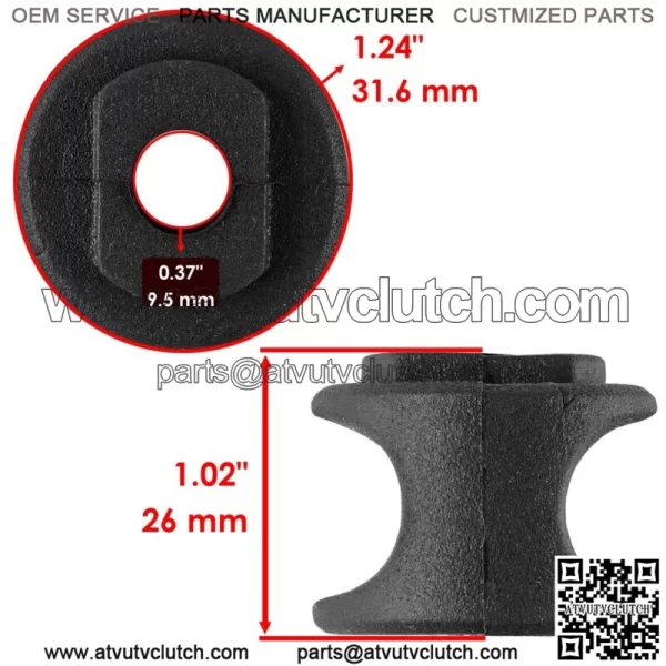 4x Rear Suspension Stabilizer Bushing for Polaris Ranger 500 2005-2006 2008-2009 For: Polaris Sportsman 800 - Image 2
