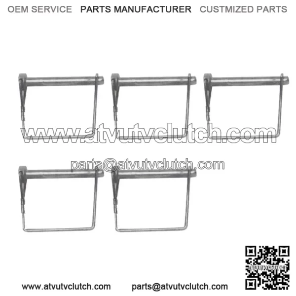 Set of 5 Wire Lock Pin 1/4 Inch X 3-3/4 Inch Square