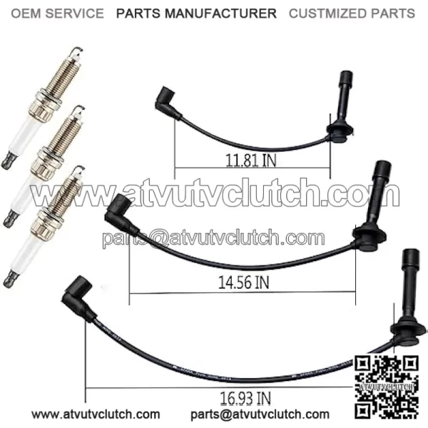 Spark Plug Wire and Spark Plugs Kit-MIA11722 MIA11723 MIA11724 Compatible with John Deere 825i 825i S4?? extended edition??3PCS??XTPTFABS - Image 3