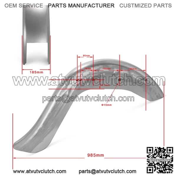 Motorcycle Extended Rear Fender For Harley Softail Models 1986-2017