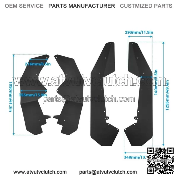 Overfenders Polaris RZR 1000 XP PRO fender extensions - Image 2