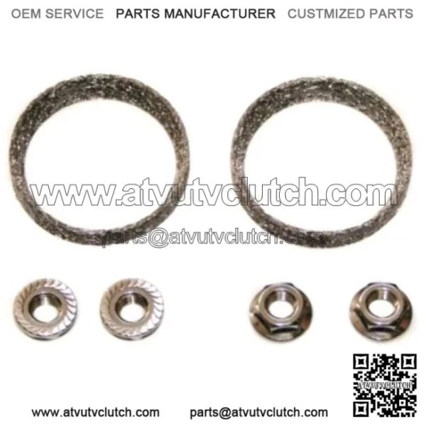 Exhaust Tapered Steel Mesh Style Crush Gaskets Nuts Seals Pair Harley 65324-83 (For: Harley-Davidson)