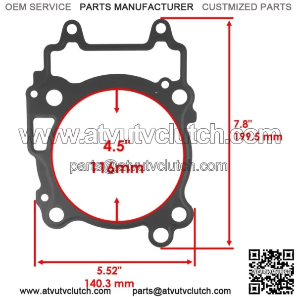 Cylinder Base Gasket for Polaris Sportsman ACE 570 2015 / 5260934 5254903 For: Polaris Sportsman 570 - Image 2