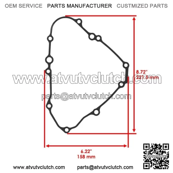 Left Crankcase Cover Gasket for Honda CRF450RWE CRF450X 2019-2025 - Image 3