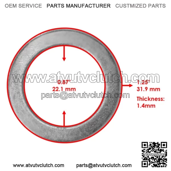 819272016 709253 532171240 Steering Spindle Washer For Husqvarna For Poulan - Image 2