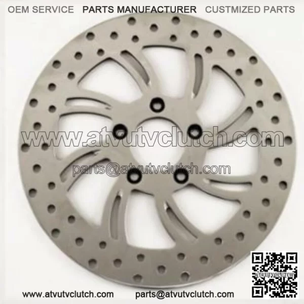 Polished Vortex 11.8" Stainless Rear Disc Brake Rotor Harley Touring Dresser 08+ (For: Harley-Davidson)