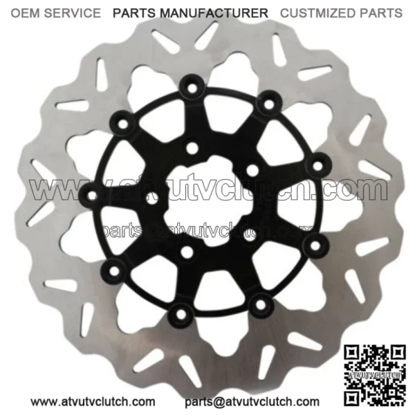 Galfer Stainless Black Floating Wave 11.8" Front Brake Rotor Harley Touring 08+ (For: Harley-Davidson)