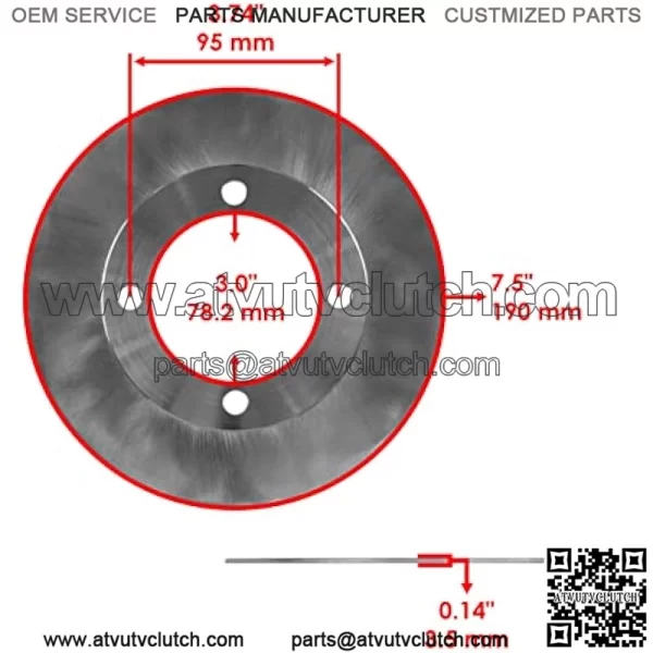 Front Left and Right Brake Disc Compatible with Suzuki King Quad 400 LTF400 LTF400F 2x4 4X4 2008 2009 2010-2021 - Image 2