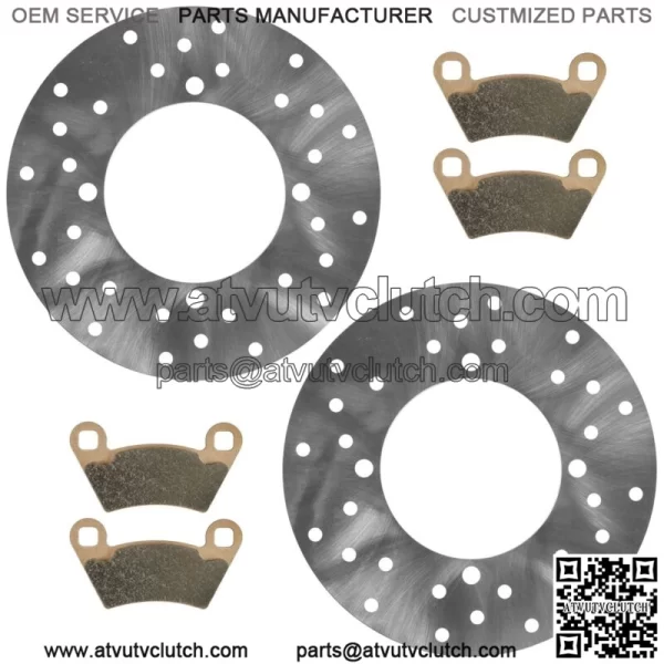 2x Rear Brake Disc w/Pads for Polaris Ranger 400 / Sportsman ACE 14-15 / ACE 570 - Image 4